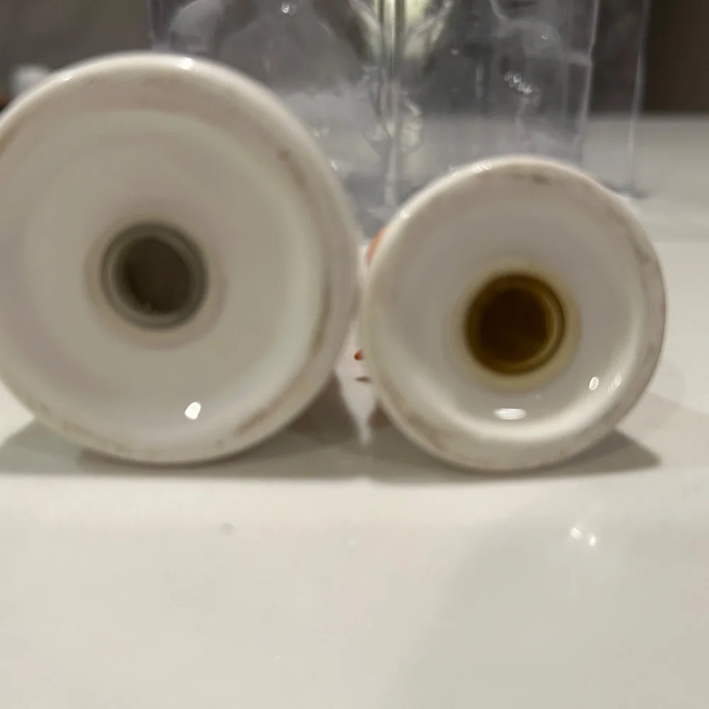 Crate & Barrel Ceramic Snowman Salt & Pepper Set - NWT